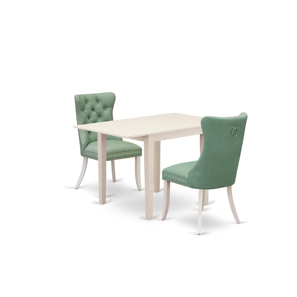 3 Piece Dinette Set Consists of a Rectangle Dining Table with Dropleaf. Picture 6