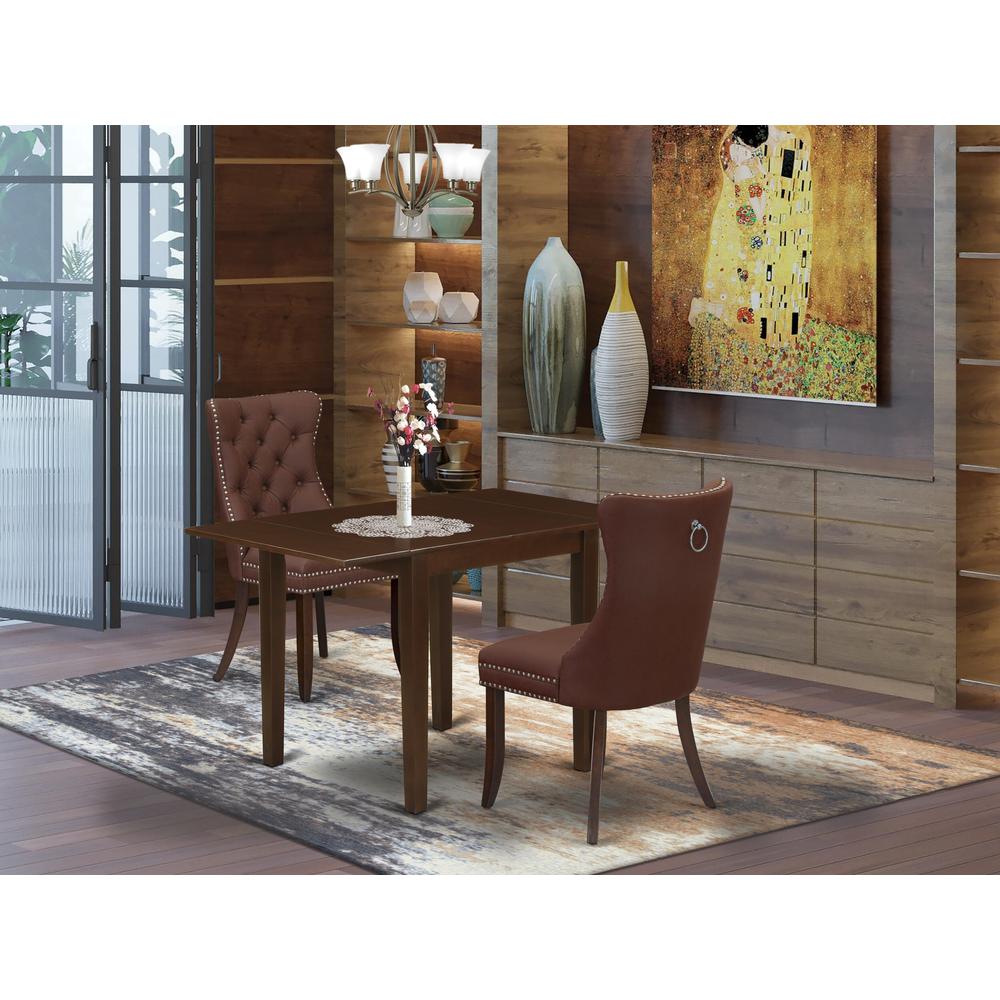 3 Piece Modern Dining Table Set Consists of a Rectangle Kitchen Table. Picture 1