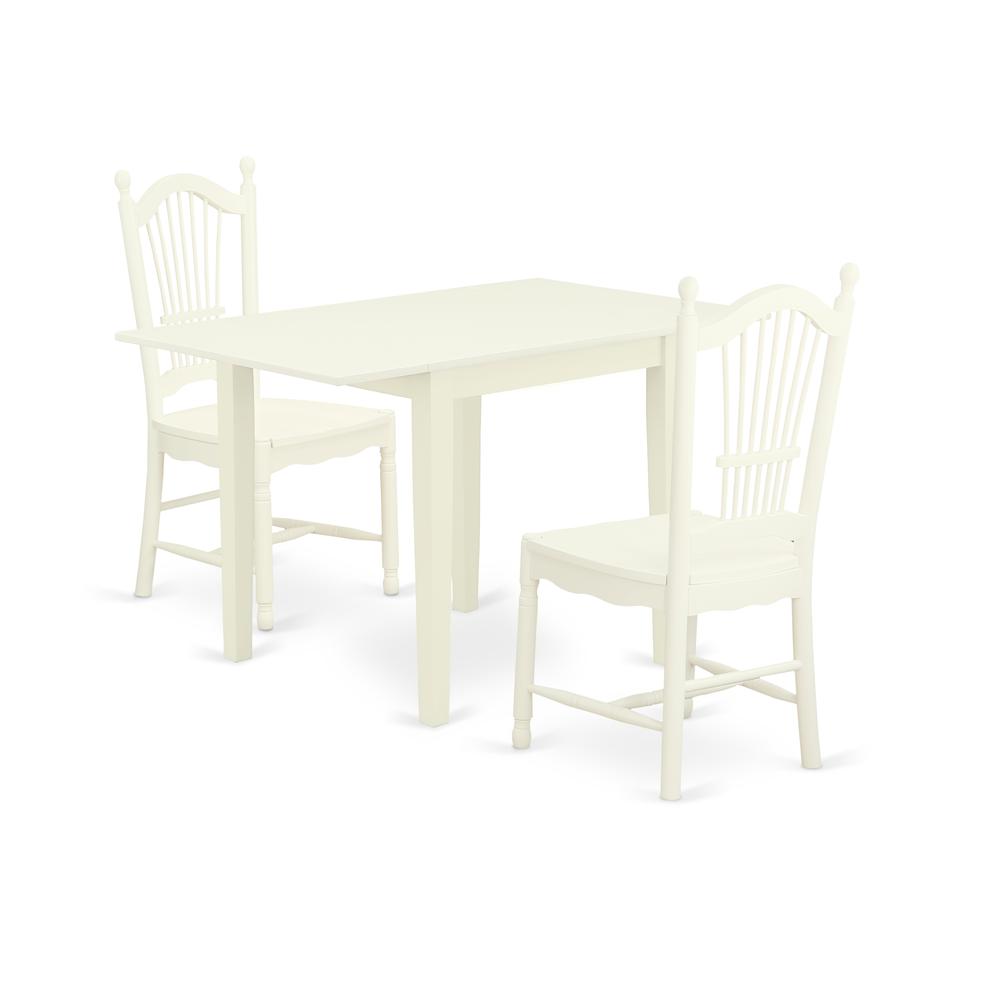 Dining Room Set Linen White, NDDO3-LWH-W. Picture 1