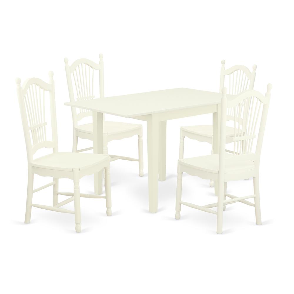 Dining Room Set Linen White, NDDO5-LWH-W. Picture 1