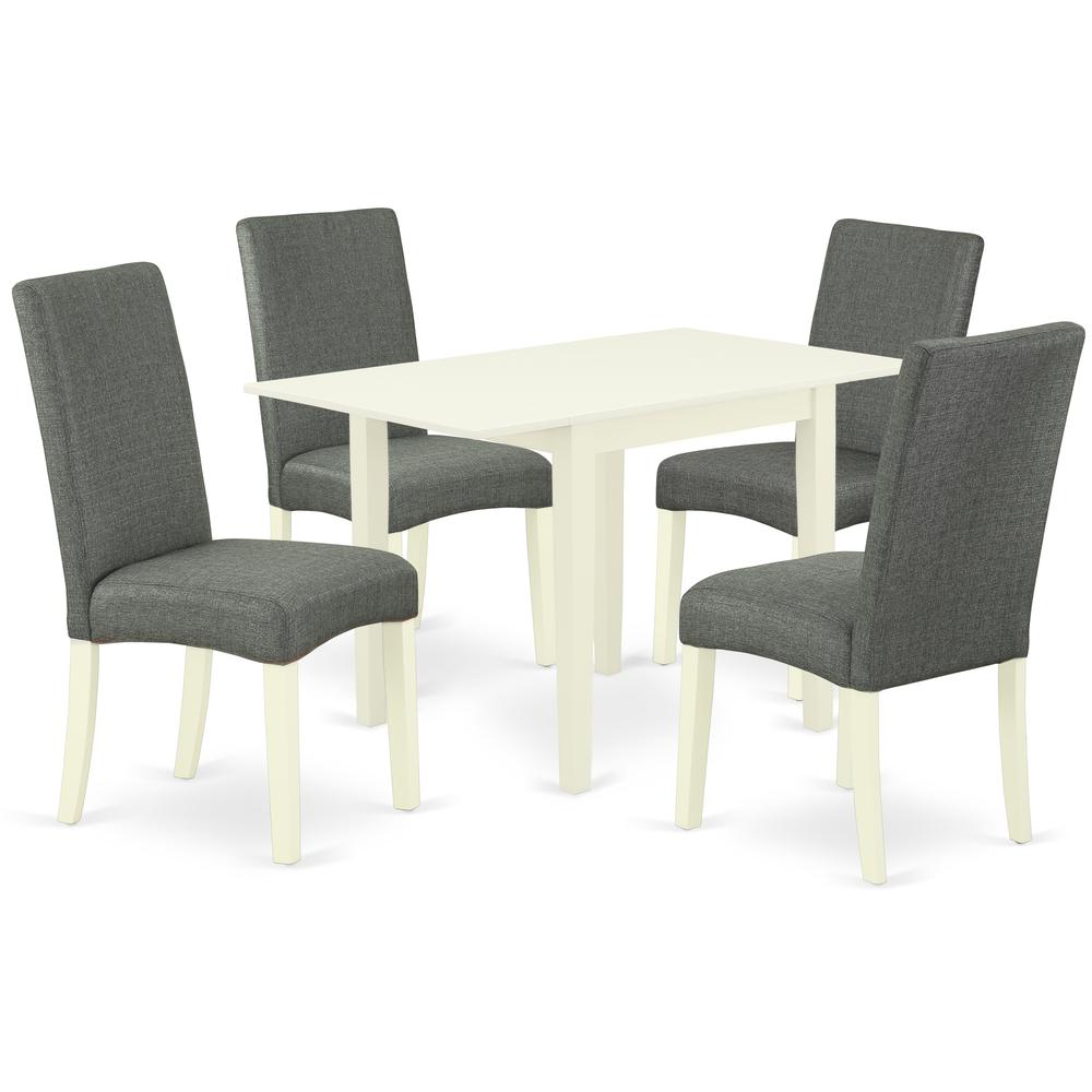 Dining Room Set Linen White, NDDR5-LWH-07. Picture 1