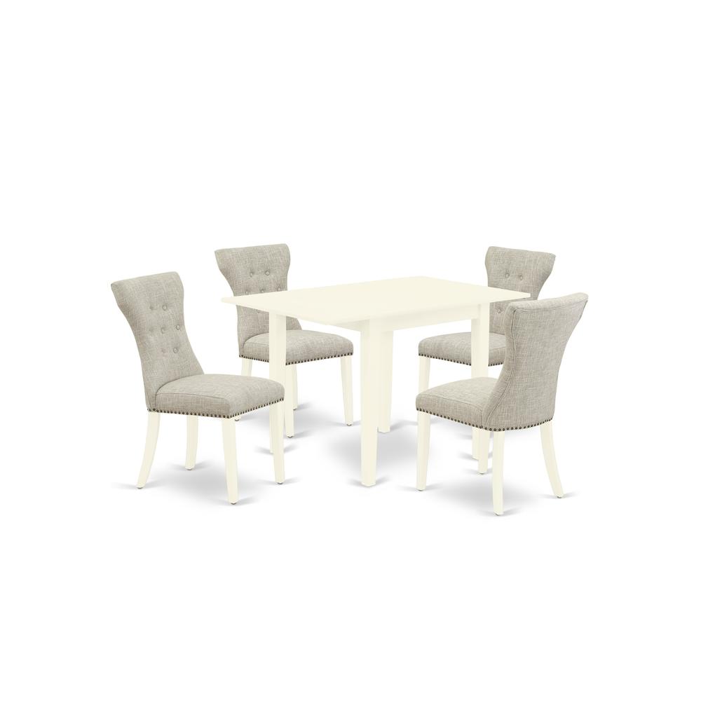 Dining Room Set Linen White, NDGA5-LWH-35. Picture 1