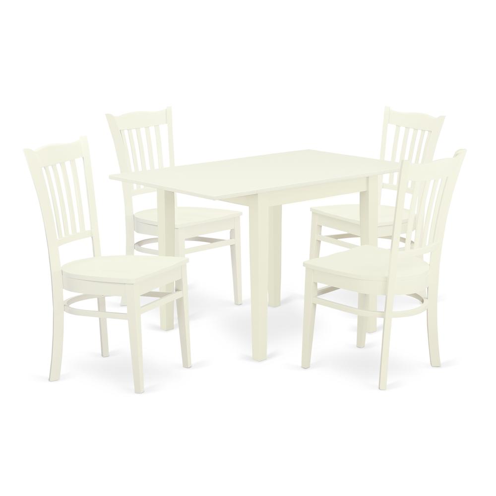 Dining Room Set Linen White, NDGR5-LWH-W. Picture 1