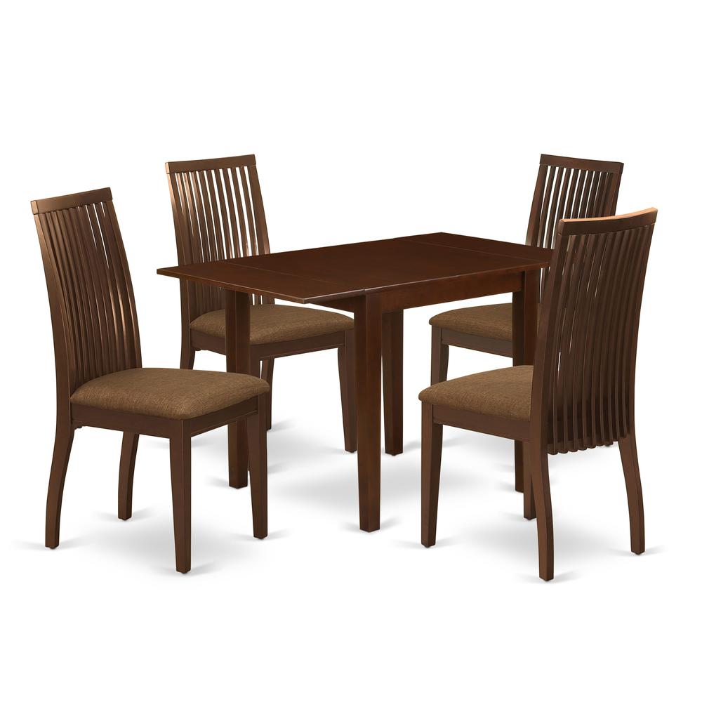 5 Piece Kitchen Table & Chairs Set Includes a Rectangle Dining Room Table. Picture 1