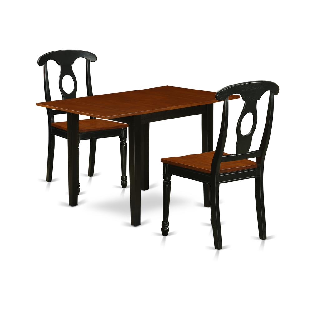 Dining Room Set Black & Cherry, NDKE3-BCH-W. Picture 1