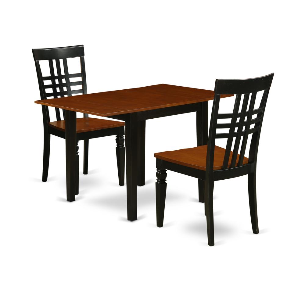 Dining Room Set Black & Cherry, NDLG3-BCH-W. Picture 1