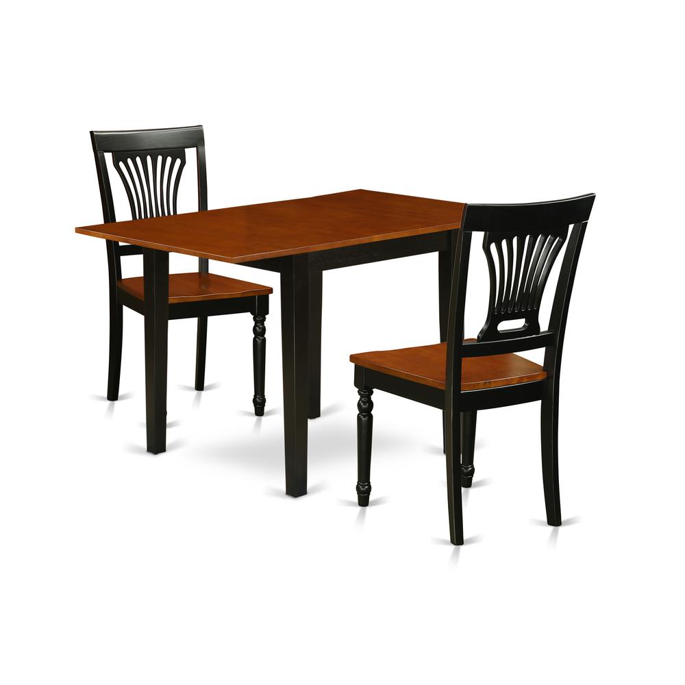 Dining Room Set Black & Cherry, NDPL3-BCH-W. Picture 1