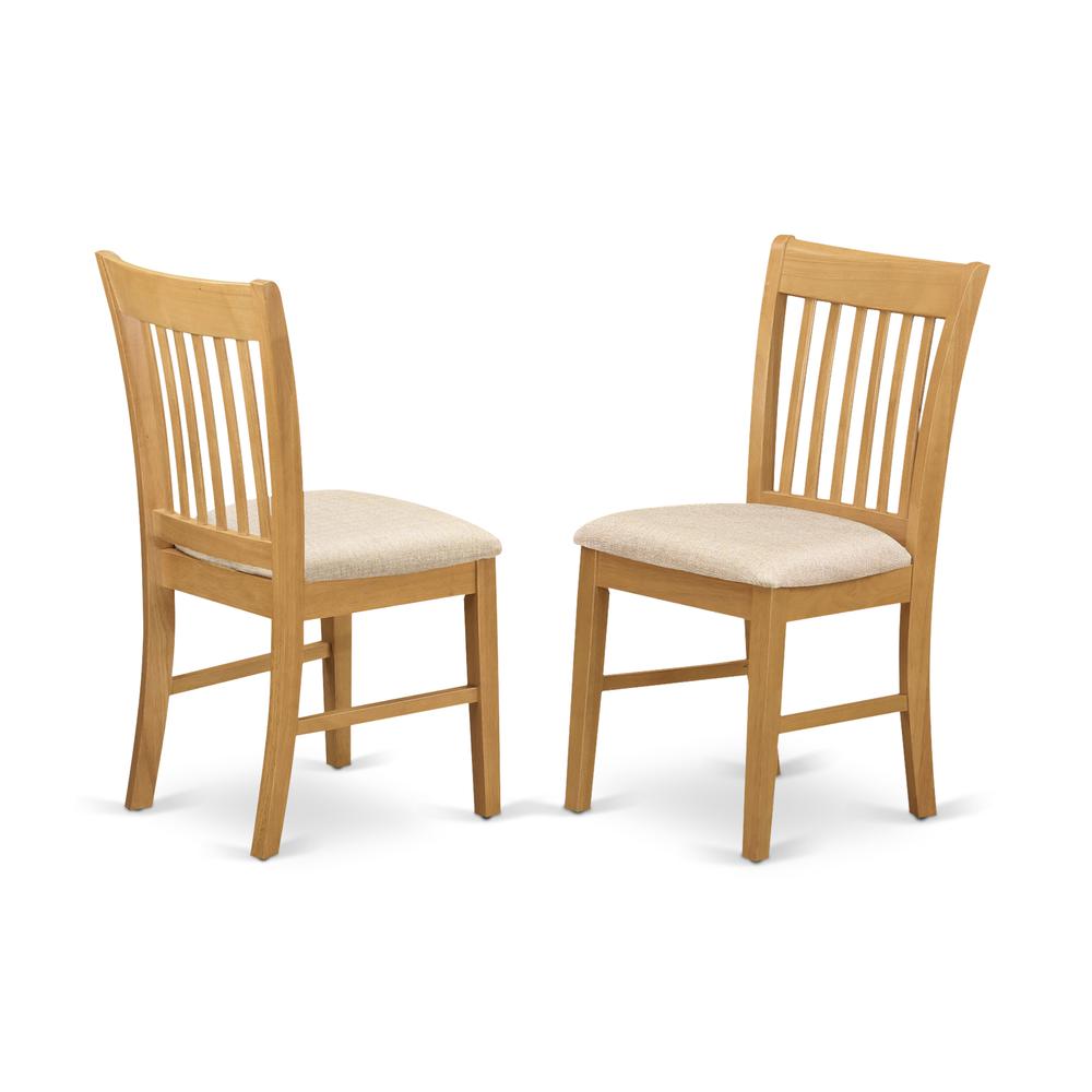 Norfolk  kitchen  dining  chair  with  Cushion  Seat    -Oak  Finish.,  Set  of  2. Picture 1