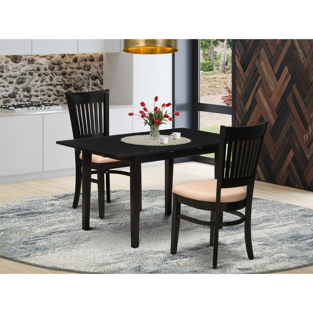 Dining Table- Dining Chairs, NFVA3-BLK-C. Picture 1