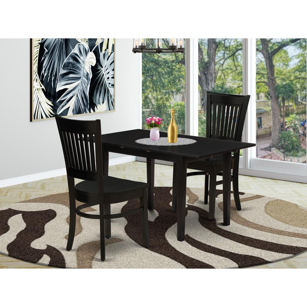 Dining Table- Dining Chairs, NFVA3-BLK-W. Picture 1