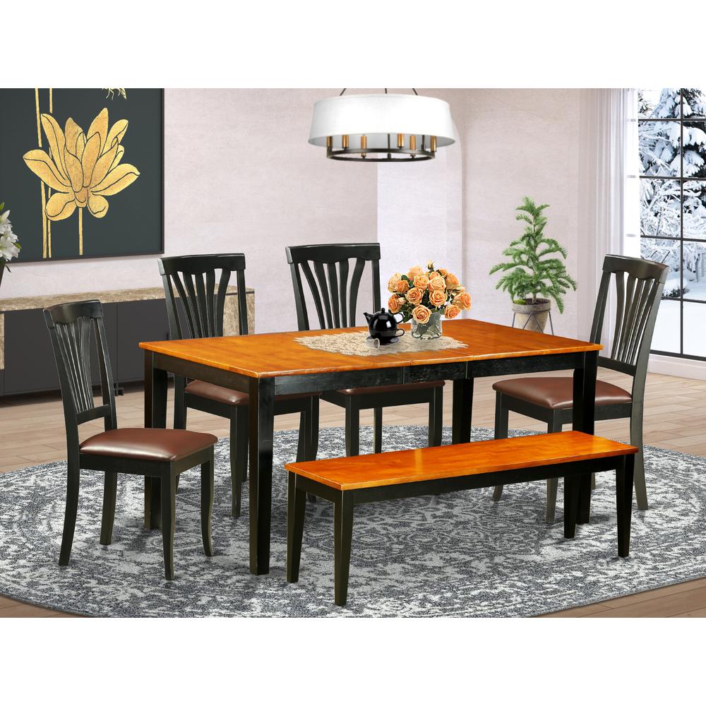 6  PC  Kitchen  Table  set-Dining  Table  and  4  Dining  Chairs  plus  a  bench. Picture 1