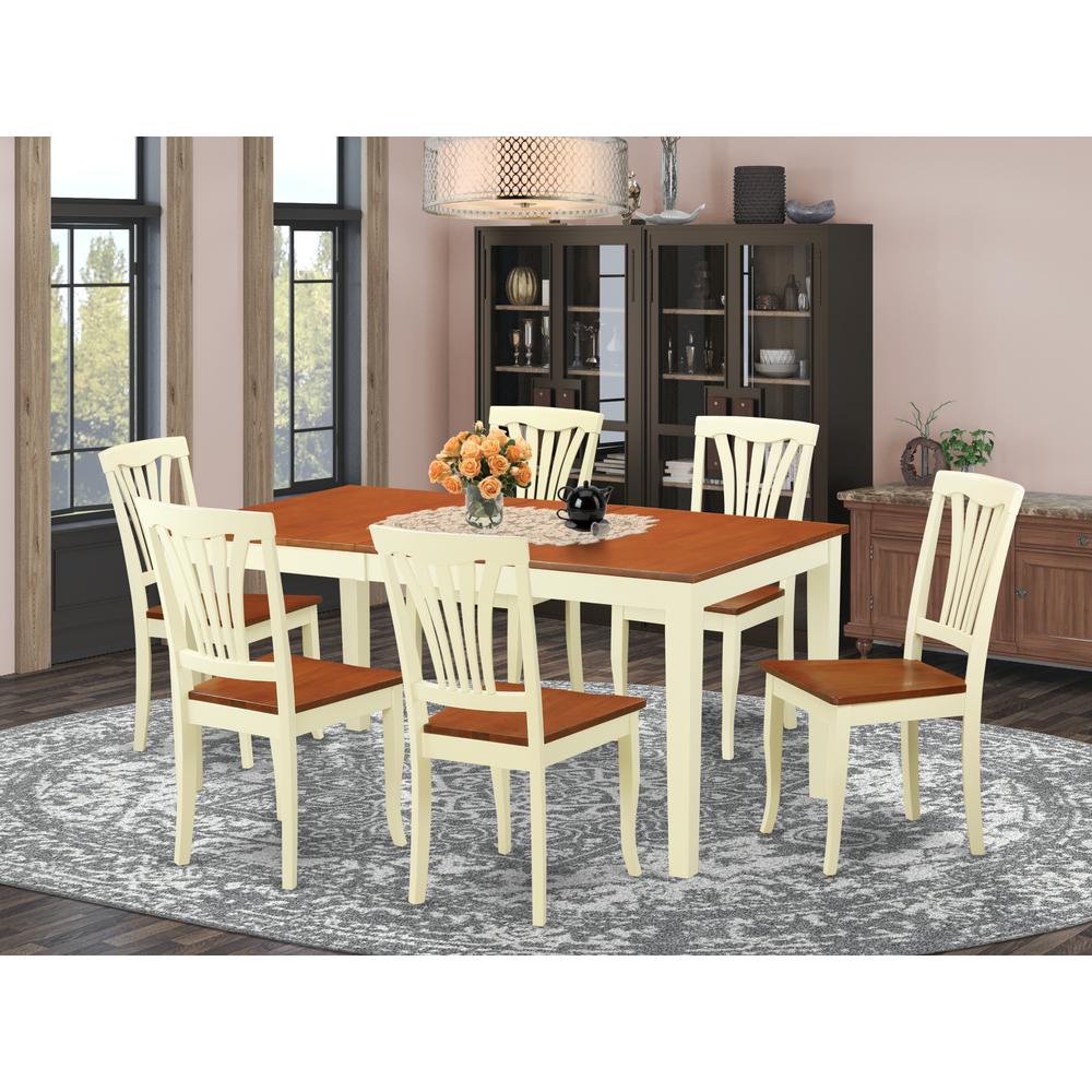 7  Pcs  Dining  set  -Kitchen  Table  and  6  Dining  Chairs. Picture 1