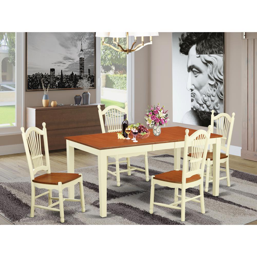 5  Pc  Dining  room  set  -  Dinette  Table  and  4  Kitchen  Dining  Chairs. The main picture.