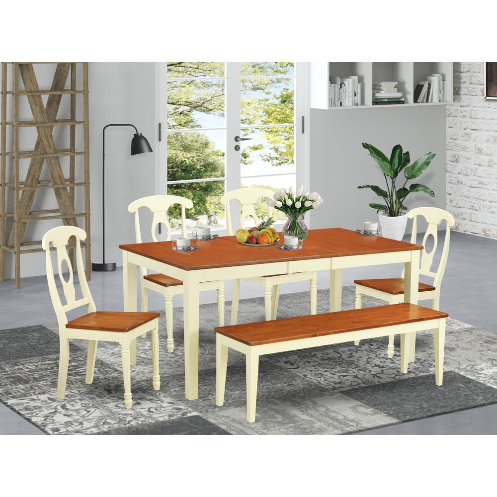 6-Pc  Dining  room  set  -  Kitchen  Table  and  4  Kitchen  Dining  Chairs  and  Bench. Picture 1
