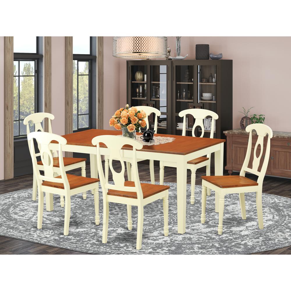 7  PC  Dining  room  sets  -Kitchen  dinette  Table  and  6  Kitchen  Chairs. Picture 1