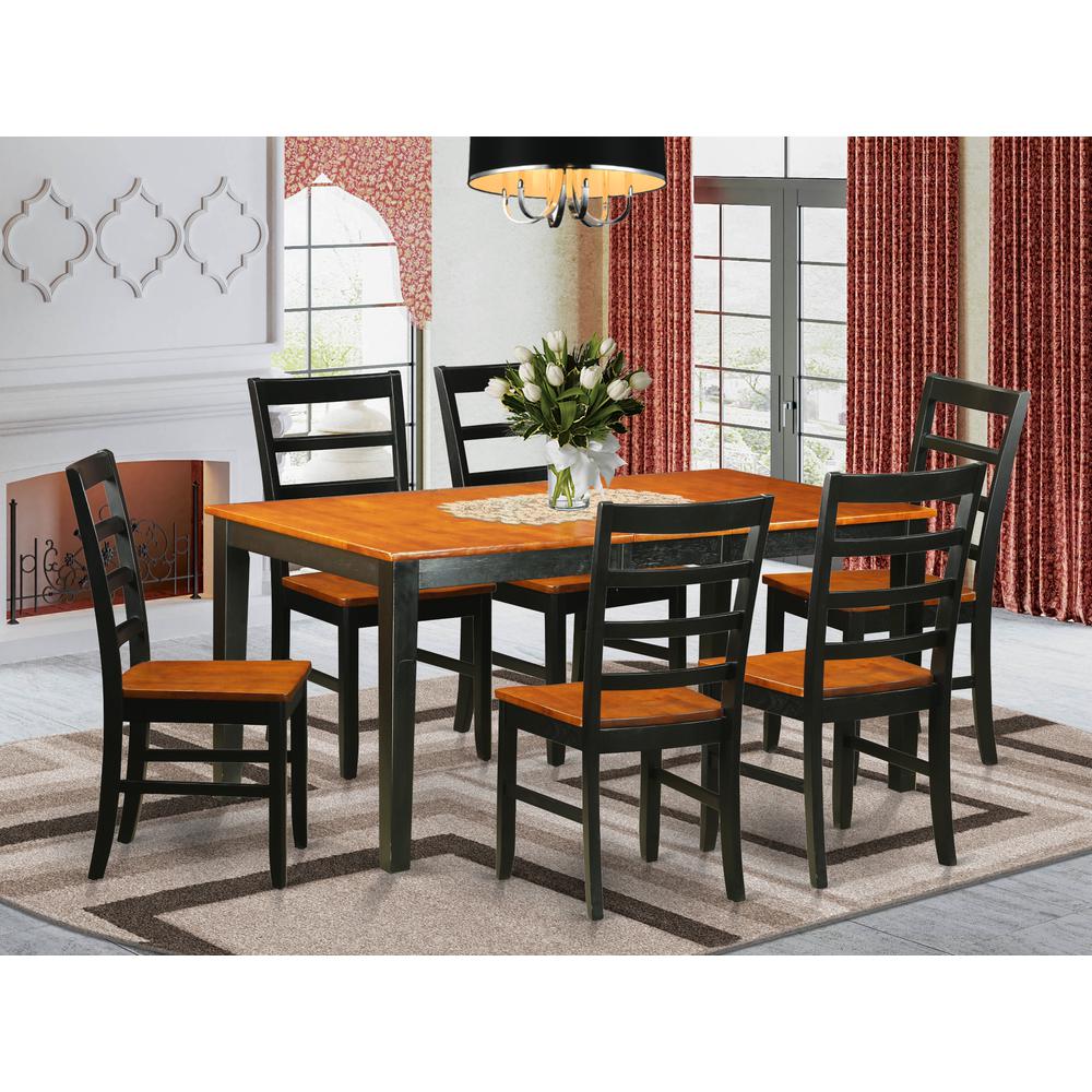 7  PC  Table  set-Dining  Table  and  6  Dining  Chairs. Picture 1