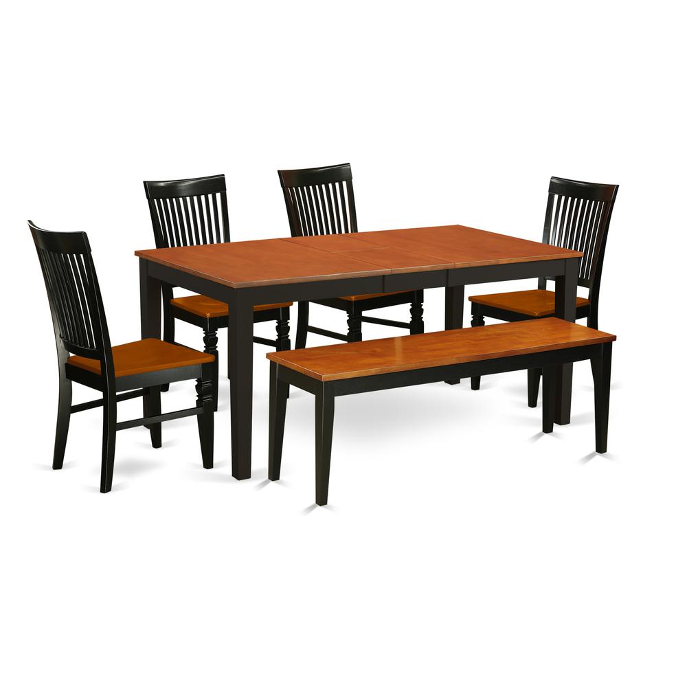 Dining Room Set Black & Cherry, NIWE6-BCH-W. Picture 1