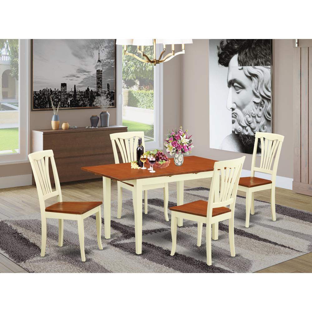 5  Pc  Dinette  set  for  4-Kitchen  Table  and  4  Dining  Chairs. The main picture.