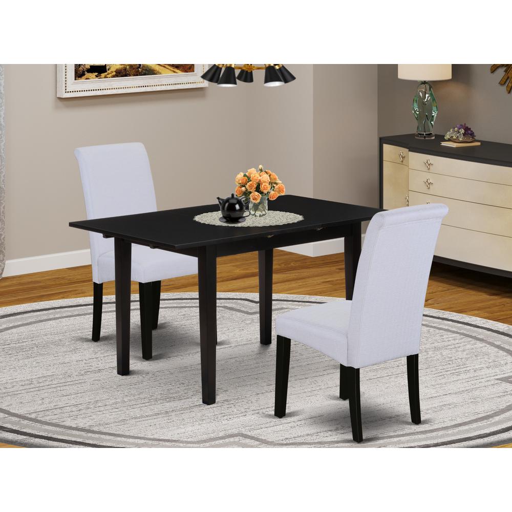 Dining Table- Dining Chairs, NOBA3-BLK-05. Picture 1