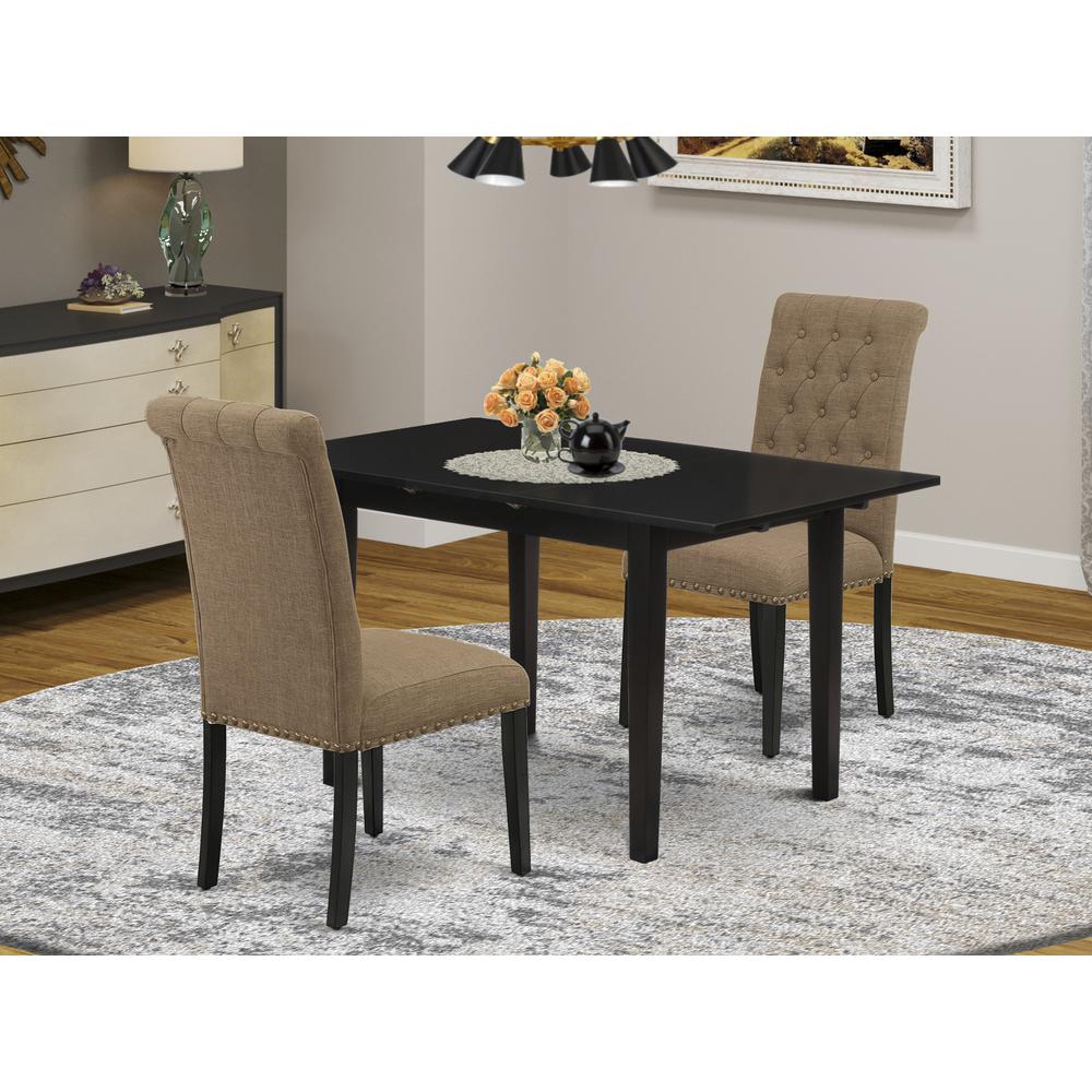 Dining Table- Dining Chairs, NOBR3-BLK-17. Picture 1
