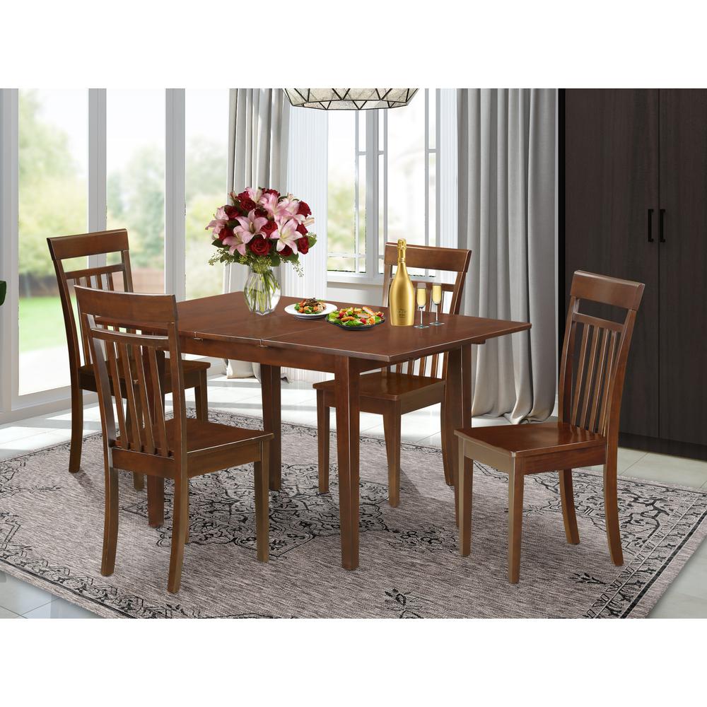 5  Pc  Kitchen  table  set  -  Table  with  Leaf  and  4  Dining  Table  Chairs. Picture 1