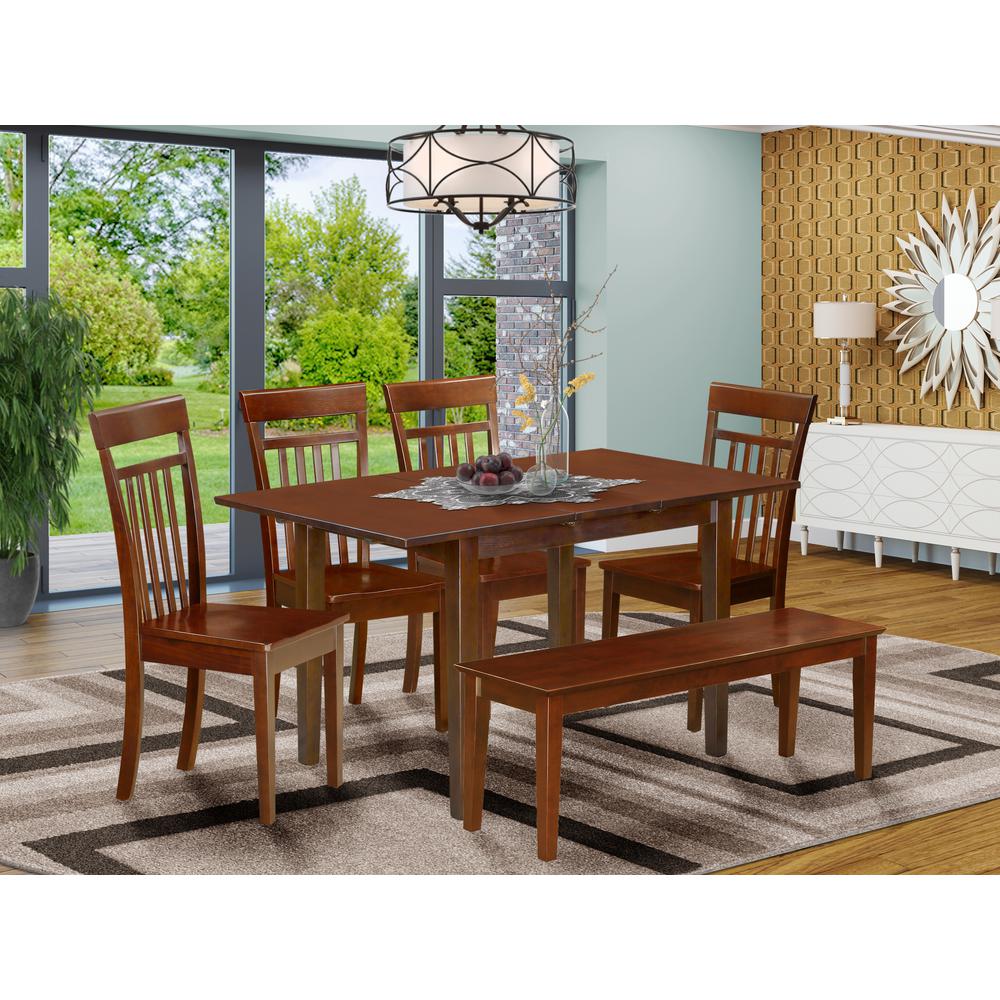 6  PC  Table  and  Chairs  set  -  Kitchen  dinette  Table  and  4  Kitchen  Dining  Chairs  plus  a  bench. Picture 1