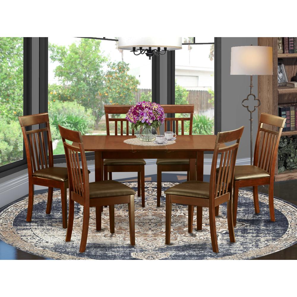 7  Pc  Small  dinette  set  for  small  spaces  -Table  and  6  Dining  Table  Chairs. Picture 1