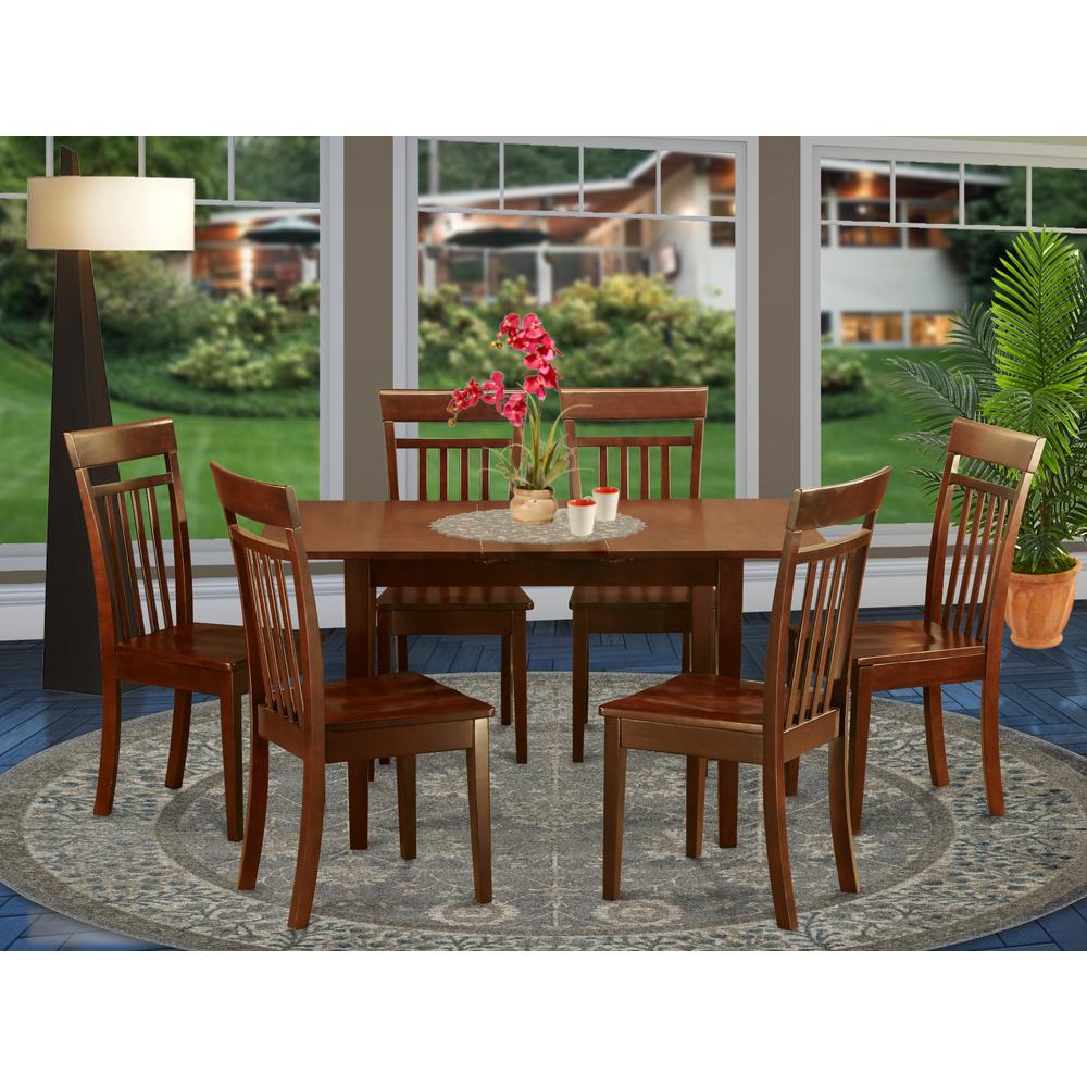 7  Pc  Small  Kitchen  nook  Dining  set  -T  able  and  6  Chairs  for  Dining  room. Picture 1