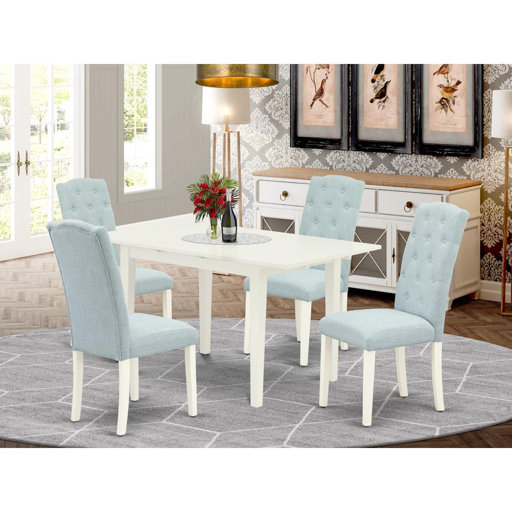 Dining Table- Dining Chairs, NOCE5-LWH-15. Picture 1