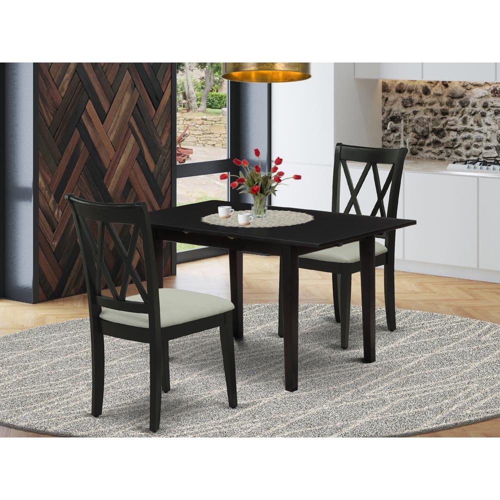 Dining Table- Dining Chairs, NOCL3-BLK-C. Picture 1