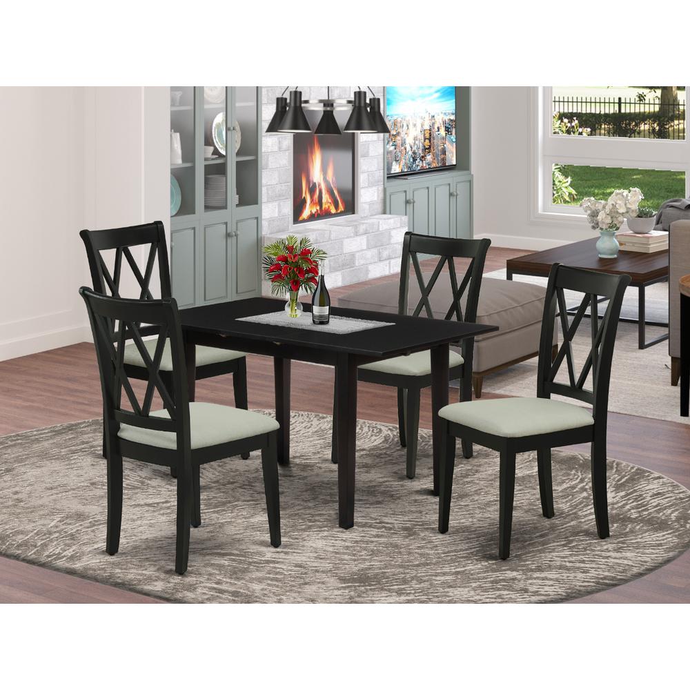 Dining Table- Dining Chairs, NOCL5-BLK-C. Picture 1