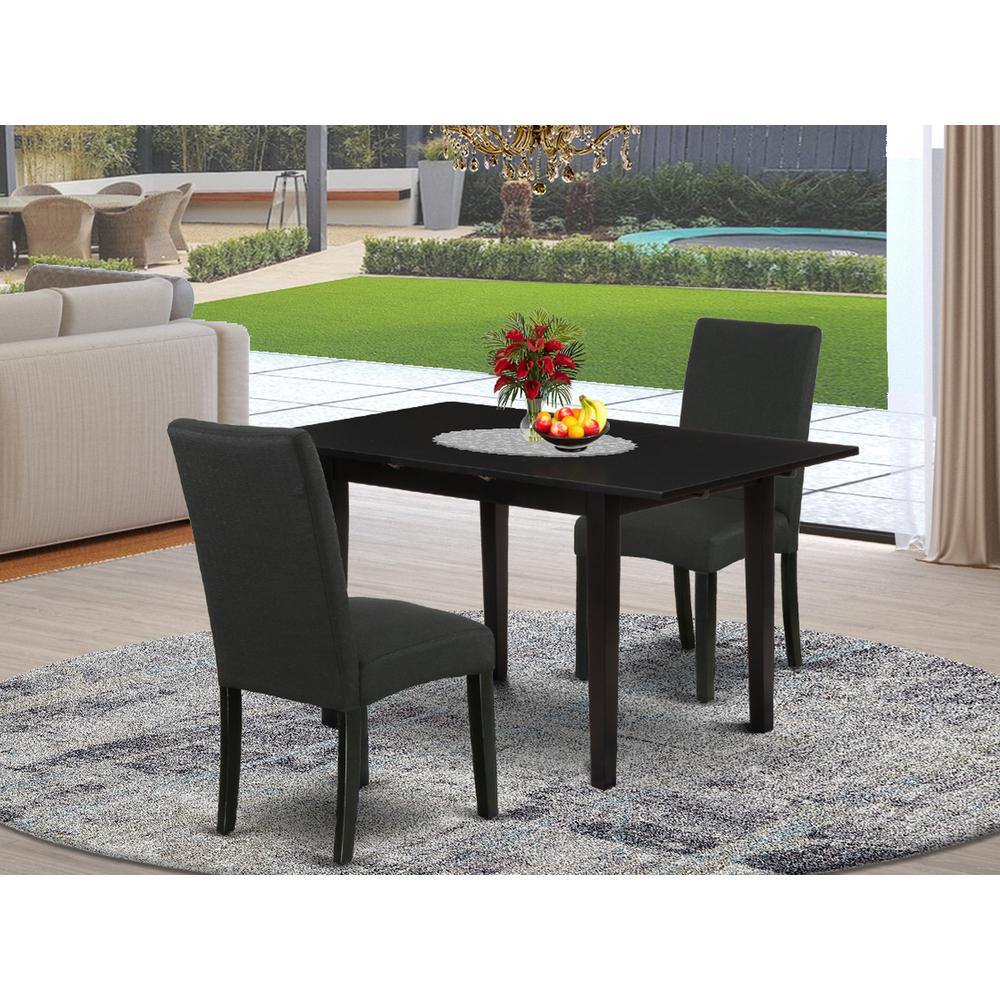 Dining Table- Dining Chairs, NODR3-BLK-24. Picture 1