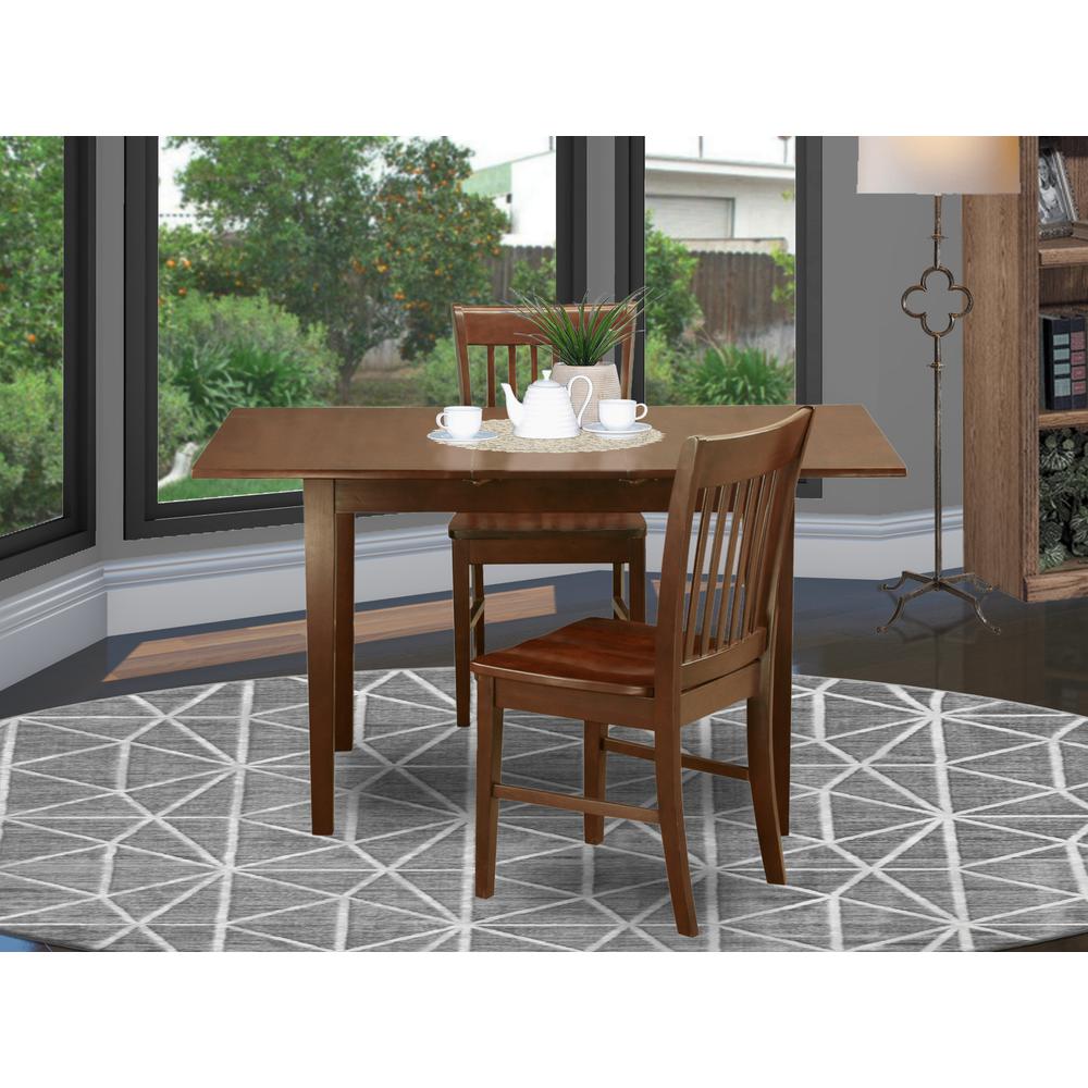 3  Pc  Kitchen  nook  Dining  set  -  Table  with  a  12in  leaf  and  2  Dining  Chairs. The main picture.