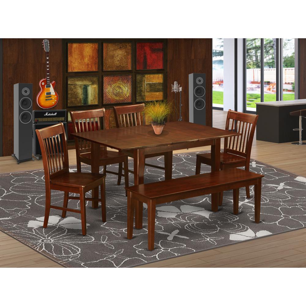 6  Pc  dinette  set  -  Table  and  4  Dining  Table  Chairs  for  Dining  room  and  Bench. Picture 1