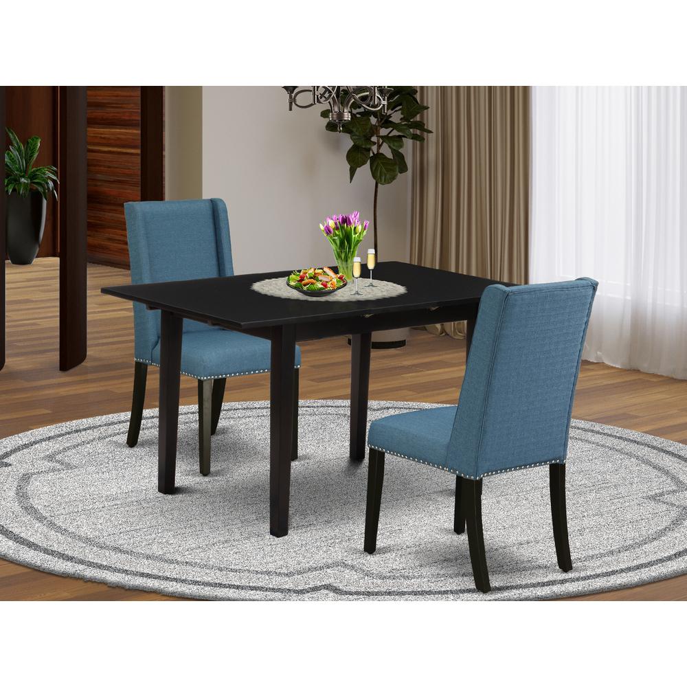 Dining Table- Parson Chairs, NOFL3-BLK-21. Picture 1
