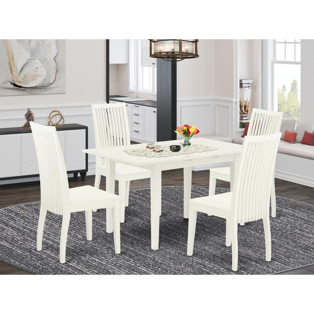 Dining Table- Dining Chairs, NOIP5-LWH-W. Picture 1