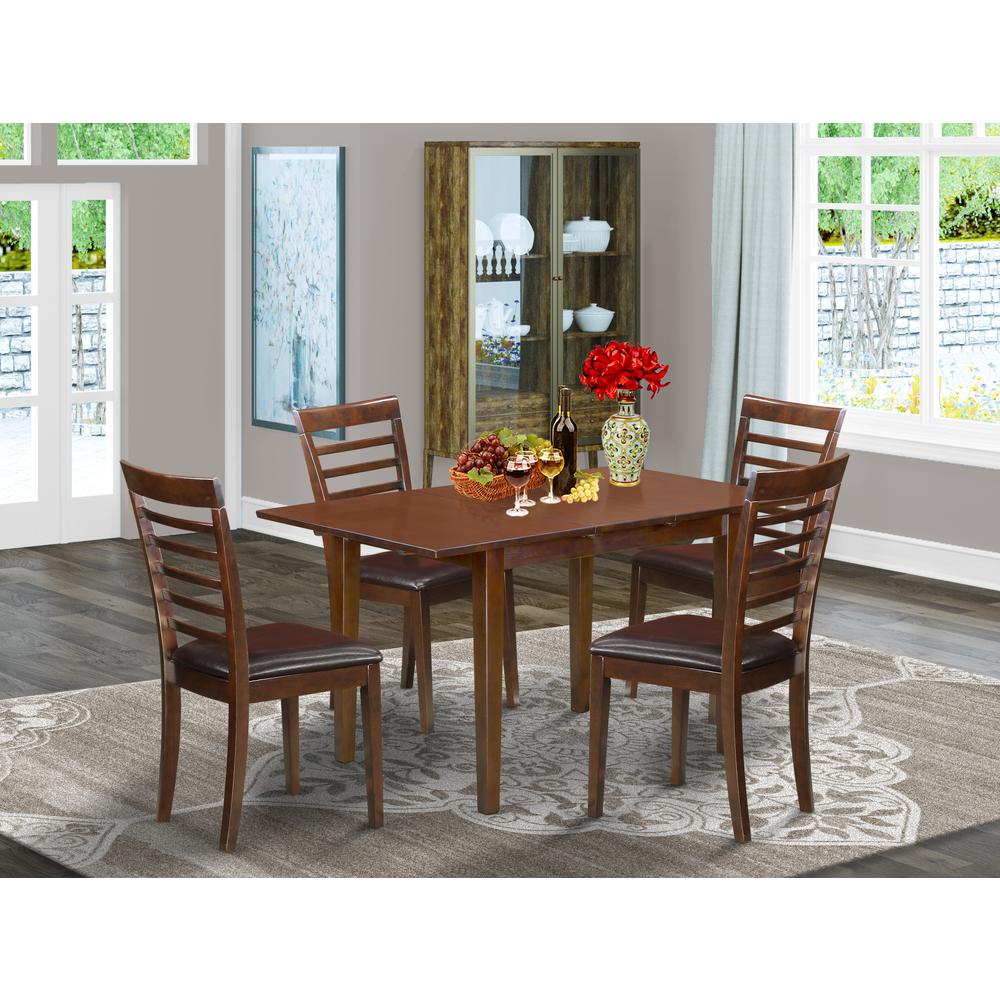 5  Pc  Kitchen  Tables  set  -  Table  with  Leaf  and  2  Chairs  for  Dining  room. Picture 1