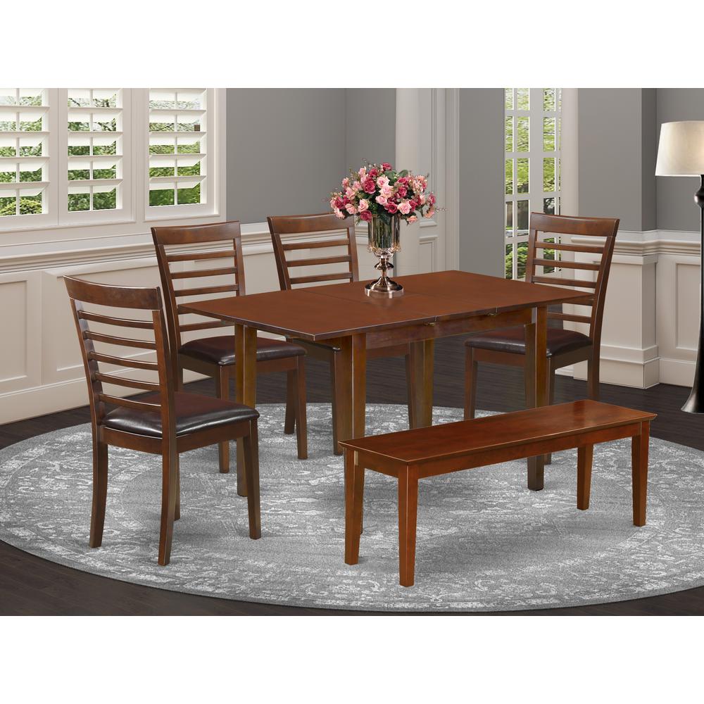 6  Pc  small  Table  set  -  Table  and  4  Dining  Chairs  plus  Bench. Picture 1