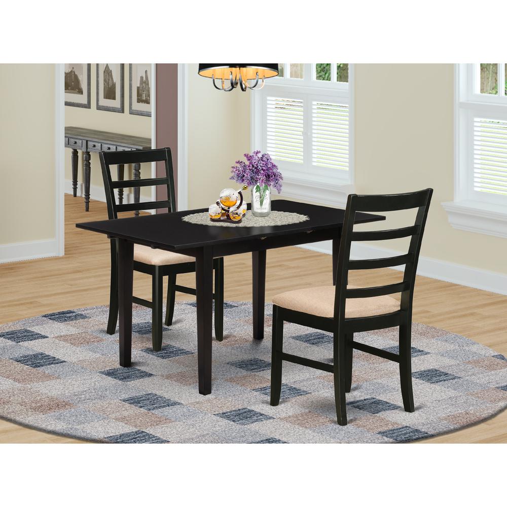 Dining Table- Dining Chairs, NOPF3-BLK-C. Picture 1