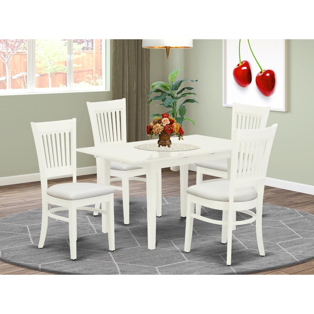 Dining Table- Dining Chairs, NOVA5-LWH-C. Picture 1