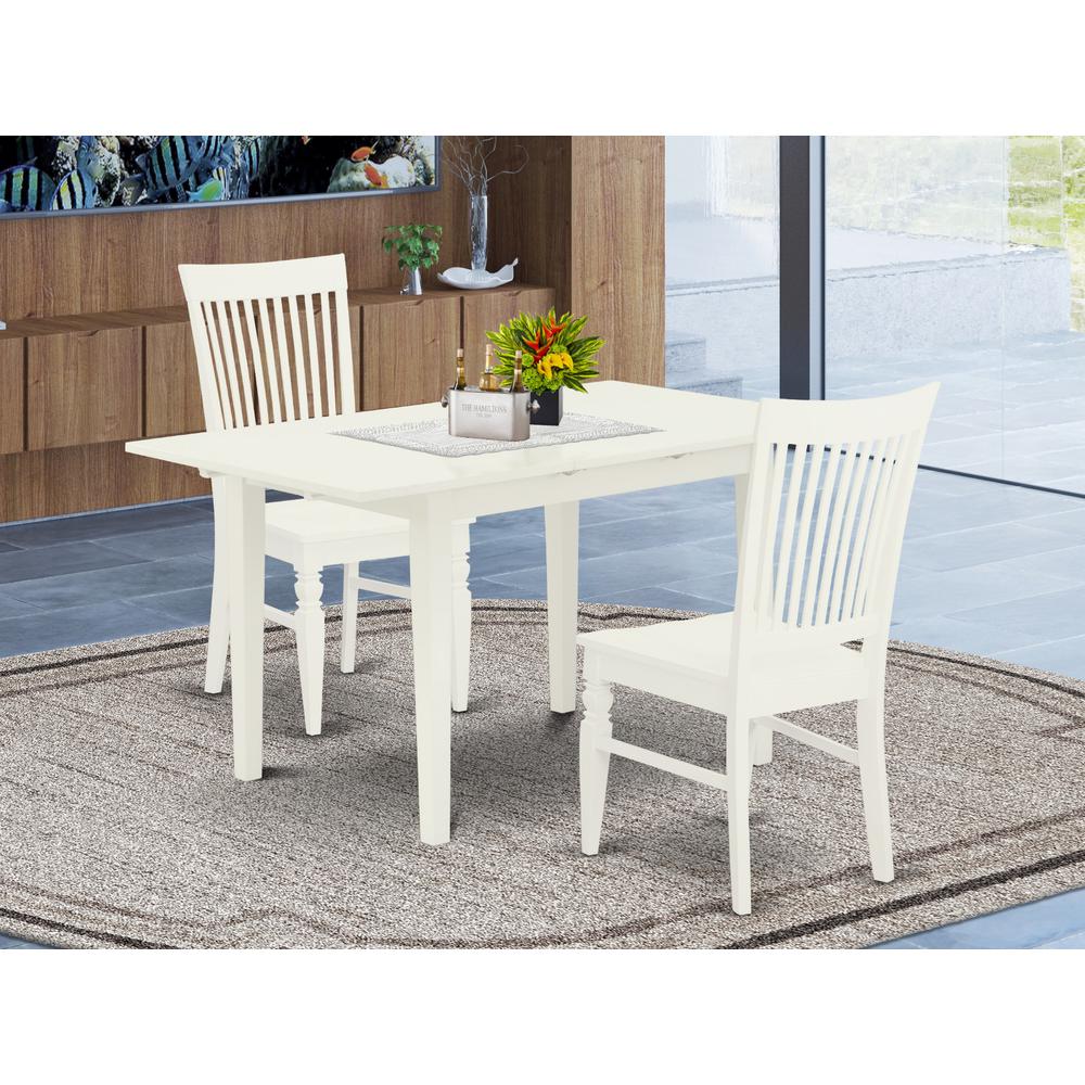 Dining Table- Dining Chairs, NOWE3-WHI-W. Picture 1