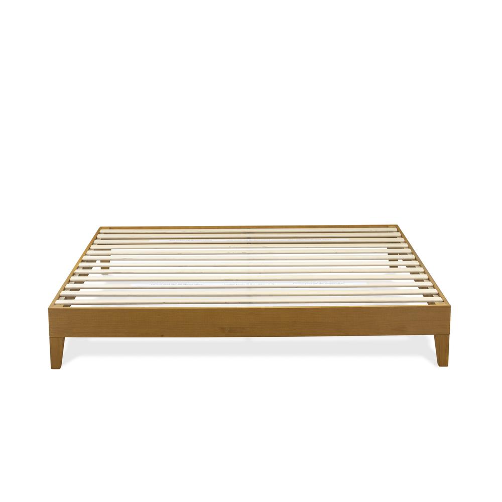 NVP-23-K King Size Bed Frame with 4 Hardwood Legs and 2 Extra Center Legs - Oak Finish. Picture 3
