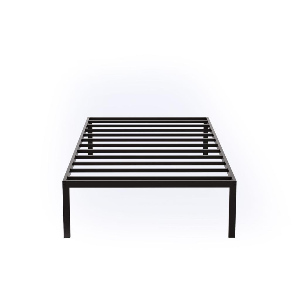 Norwich Modern Bed Frame with 4 Metal Legs - Magnificent Bed in Powder Coating Black Color. Picture 3