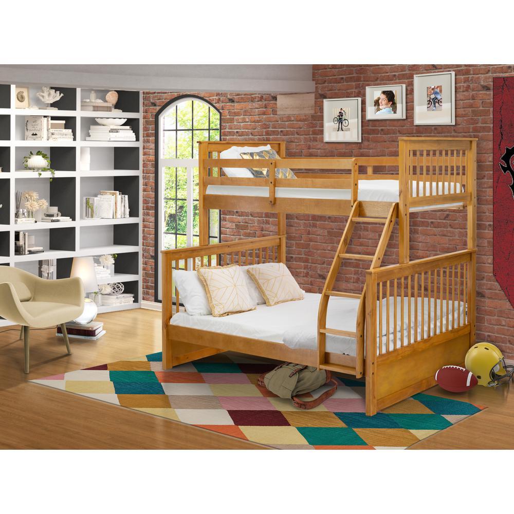 Youth Bunk Bed Oak, ODB-09-W. Picture 1