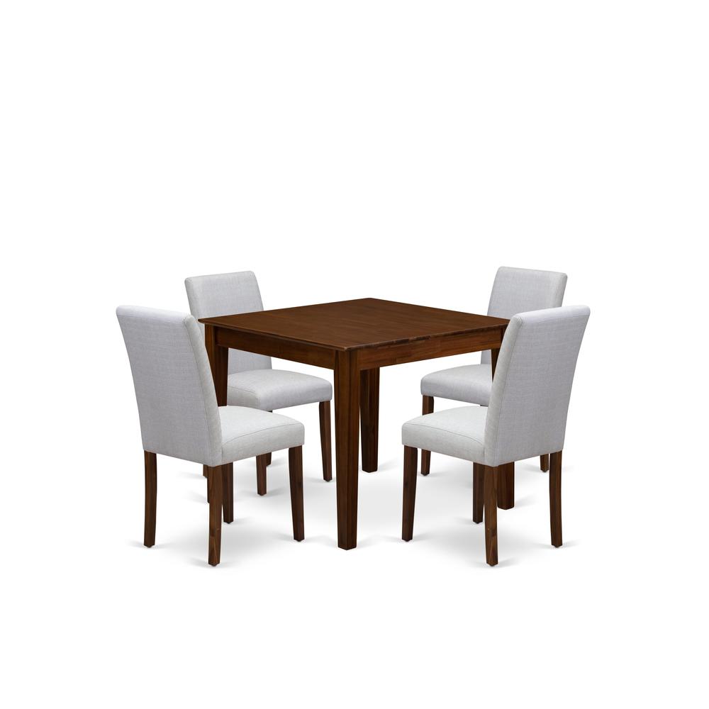 5 Pc Kitchen Set Includes a Square Dining Table and 4 Parson Chairs. Picture 6