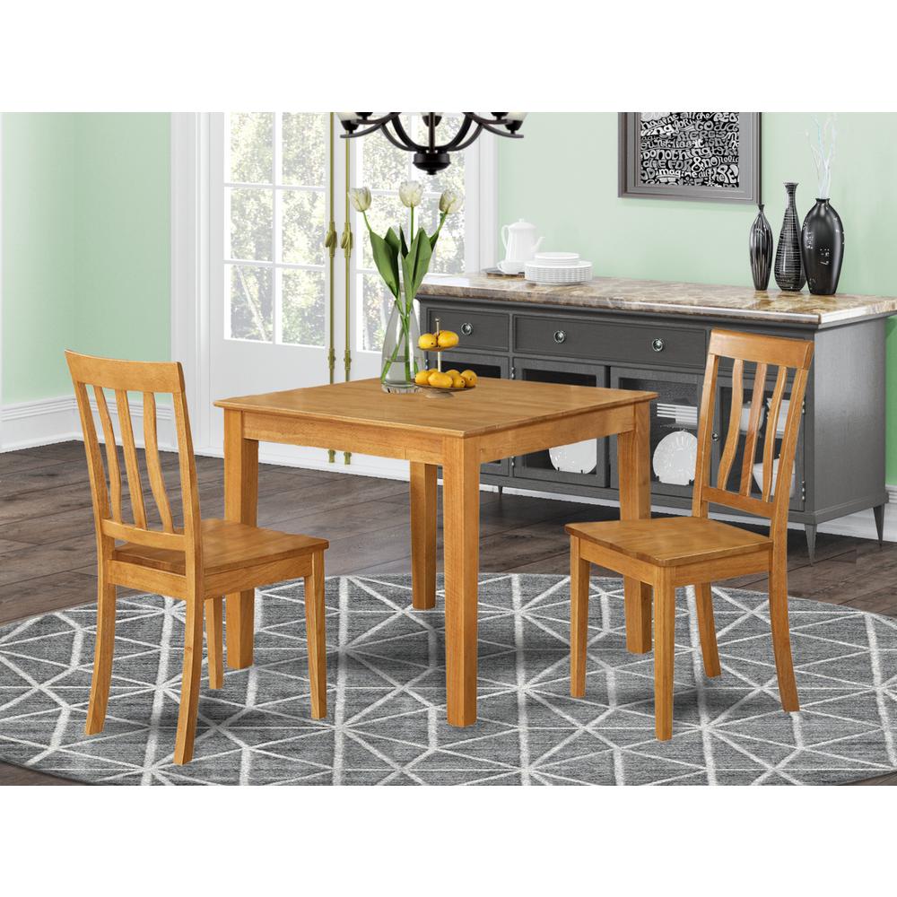 3  Pc  small  Kitchen  Table  and  Chairs  set  -square  Kitchen  Table  and  2  Dining  Chairs. Picture 1