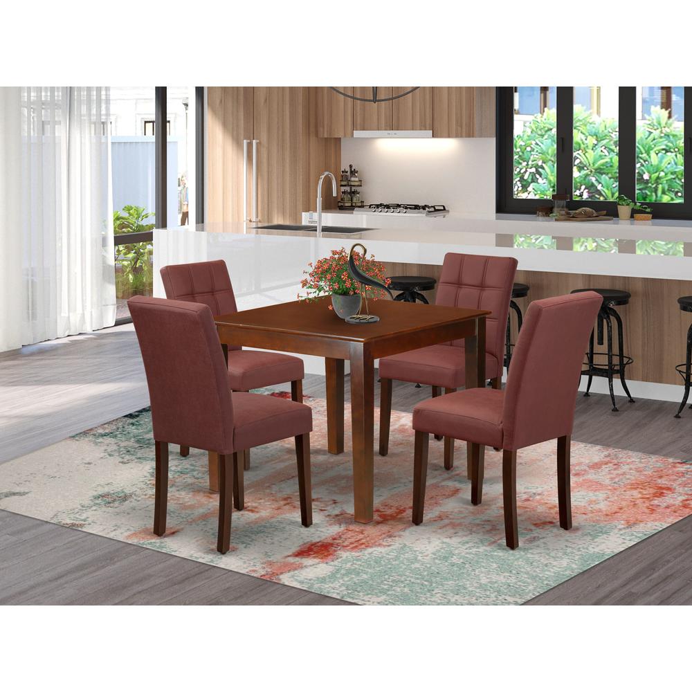 5 Piece Dining Room Set consists A Wooden Kitchen Table. Picture 1