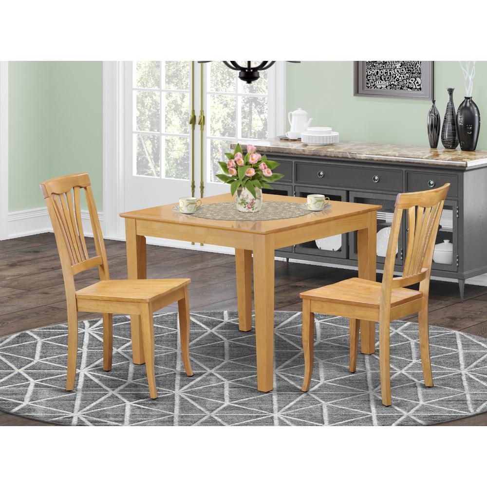 3  Pc  small  Kitchen  Table  set  -square  Table  and  2  Dining  Chairs. Picture 1