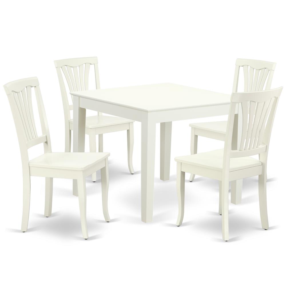 Dining Room Set Linen White, OXAV5-LWH-W. Picture 1