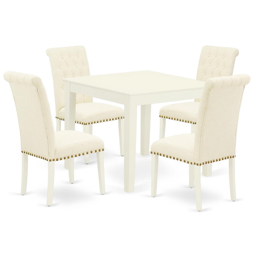 Dining Room Set Linen White, OXBR5-LWH-02. Picture 1